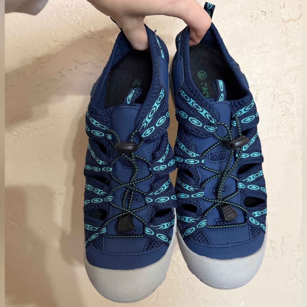 Saguaro Barefoot Blue and Teal Outdoor Hiking Sandals 42